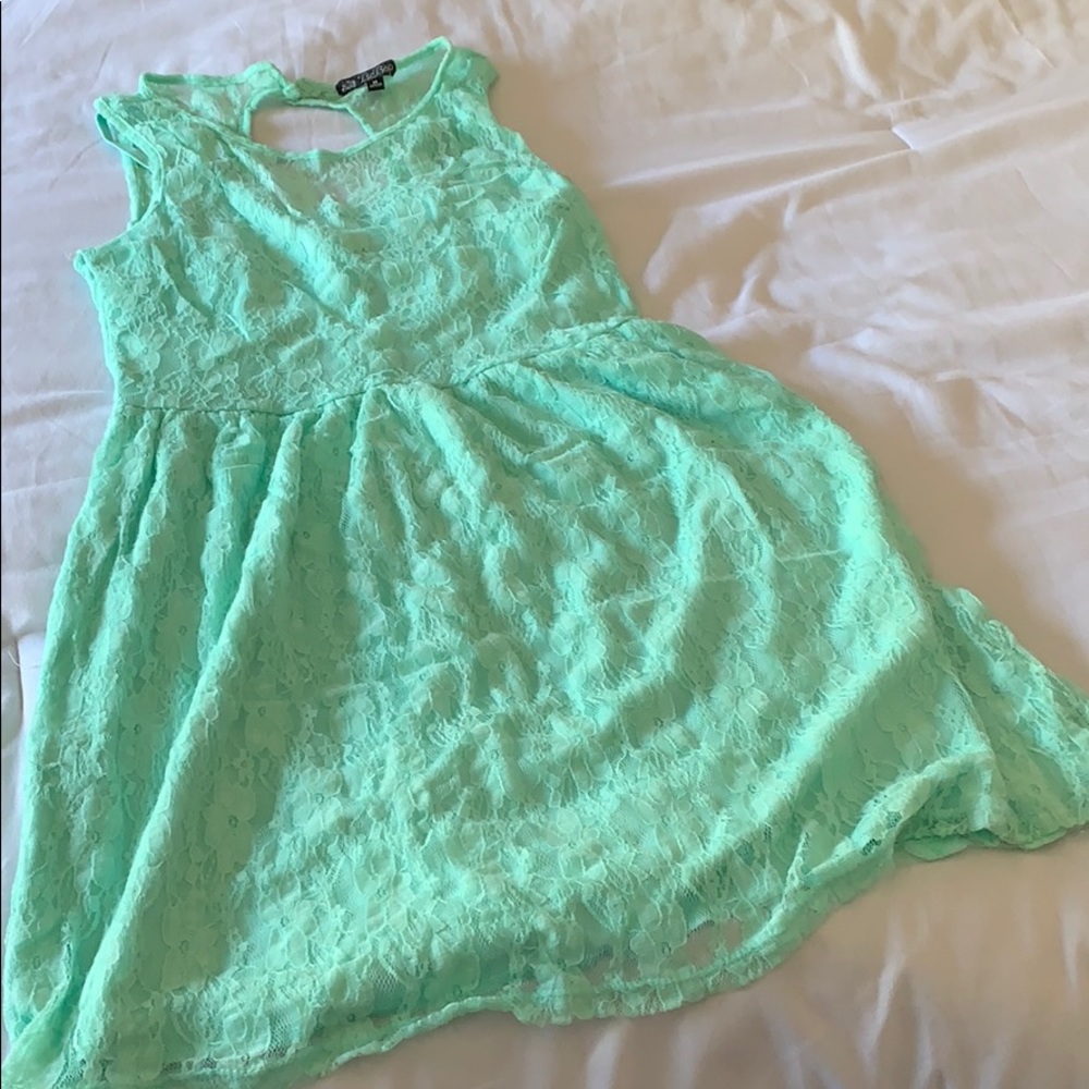 Lace Turquoise Dress